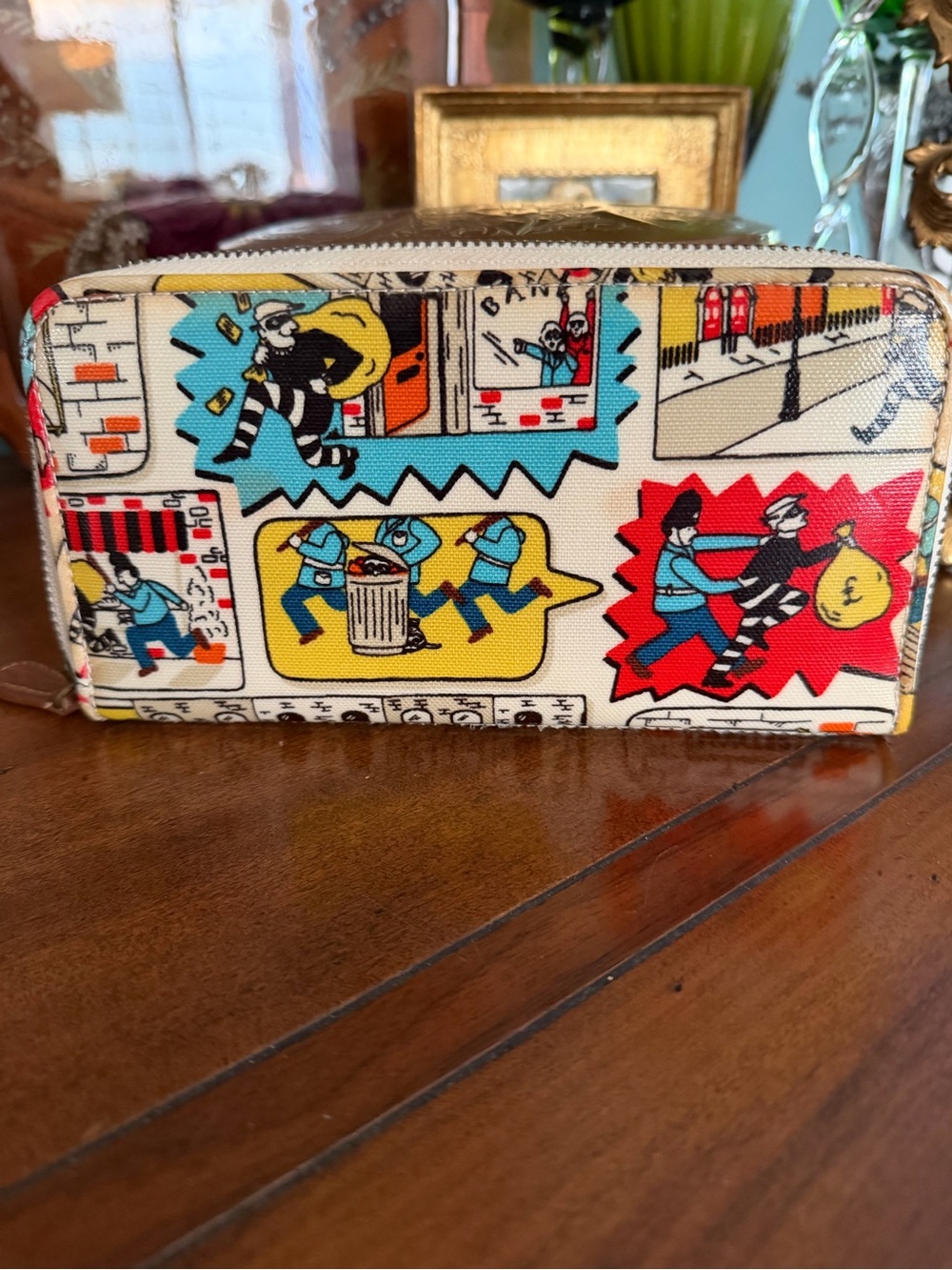 Cath Kidston Vintage “Stop Thief” Rare Zippered Wallet